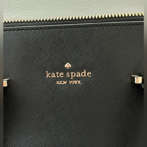 Kate Spade Black Handbag with gold hardware. Crossbody Strap included. - Picture 4 of 16